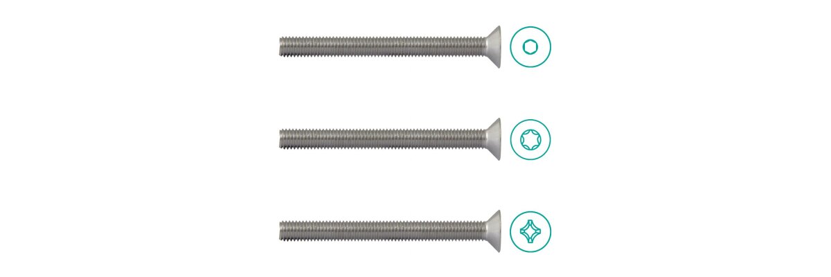 Senkkopfschrauben DIN 965 Edelstahl A2 – Vielseitige Lösungen mit H- und Z-Form - Senkkopfschrauben DIN 965 Standard, H-Form, Z-Form Edelstahl A2