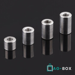 10 Stück Distanzhülse 15x6,5x10 Aluminium