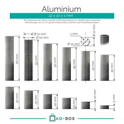 Distanzhülse 12x10xL Aluminium