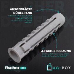 5 Stück Fischerdübel SX 6 mm