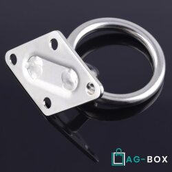 Augplatte mit Ring Edelstahl A2