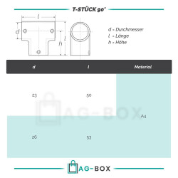 T-Stück 90° Edelstahl A4