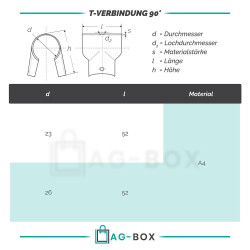 T-Verbindung 90° Edelstahl A4
