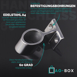 Handlaufdurchlass 60° Edelstahl A4