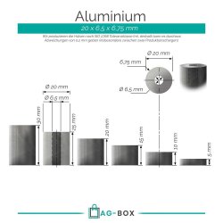 Distanzhülse 20x6,5xL Aluminium