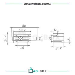 Bolzenriegel Edelstahl A2