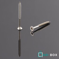 Spanplattenschrauben 5x120/60 TORX TX-25 (Teilgewinde), Senkkopf u. Innensechsrund, Edelstahl A2