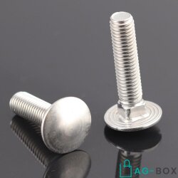 Schlossschrauben M5x45/45 DIN 603 Edelstahl A2