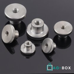 Rändelmuttern hohe Form DIN 466 Edelstahl A1