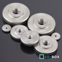 Rändelmuttern niedr. Form DIN 467 Edelstahl A1