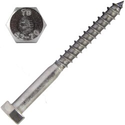 Sechskant Holzschrauben M10x50 DIN 571 Edelstahl A2