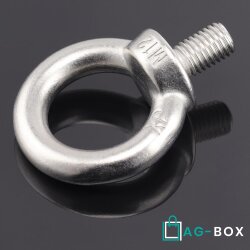 Ringschrauben M8 gegossen u. poliert ähnl. DIN 580 Edelstahl A2