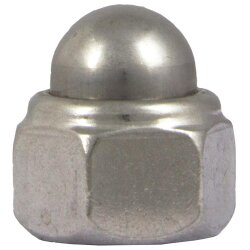Hutmuttern M10 selbstsichernd mit nichtmetallischem Klemmteil DIN 986 Edelstahl A2