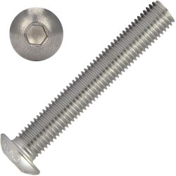 Linsenkopfschrauben M6x16 mit Innensechskant ISO 7380 Edelstahl A2