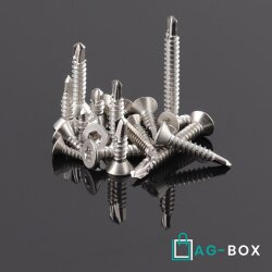 Bohrschrauben 4,8x25 mit Senkkopf, Form O Innensechsrund TX25 DIN 7504 Edelstahl A2