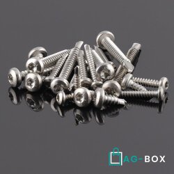 Bohrschrauben 4,8x13 mit Linsenkopf, Form M Innensechsrund TX25 DIN 7504 Edelstahl A2