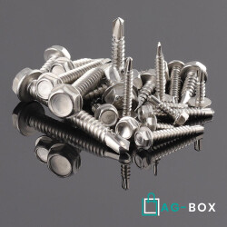 Bohrschrauben DIN 7504 mit Sechskantkopf und Bund, Form K Edelstahl A2