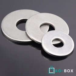 Große Unterlegscheiben 5,3 (M5) DIN 9021 Edelstahl A2