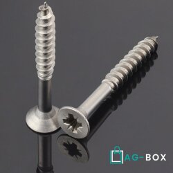 Spanplattenschrauben 4x60/36 Kreuzschlitz POZI "Z" (Teilgewinde), Senkkopf, Edelstahl A2