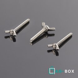 Flügelschrauben M5x12 amerik. Form ähnl. DIN 316 Edelstahl A2