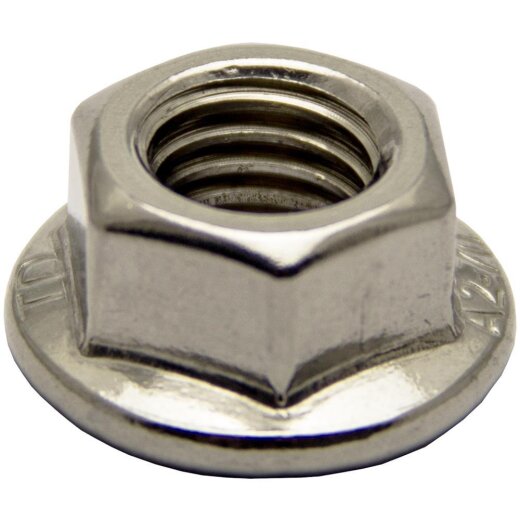 Sechskantmuttern M10 mit Flansch DIN 6923 Edelstahl A2