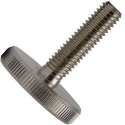 Rändelschrauben niedr. Form DIN 653 Edelstahl A2