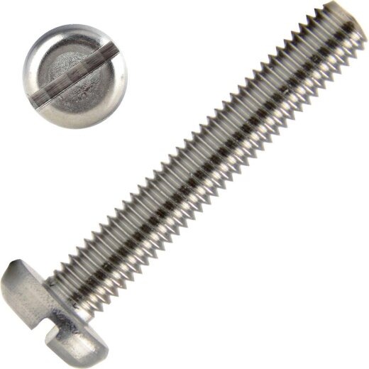 Flachkopfschrauben M5x8 mit Schlitz DIN 85 Edelstahl A2