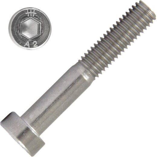 Zylinderschrauben mit Innensechskant, niedr. Kopf DIN 7984 Edelstahl A2