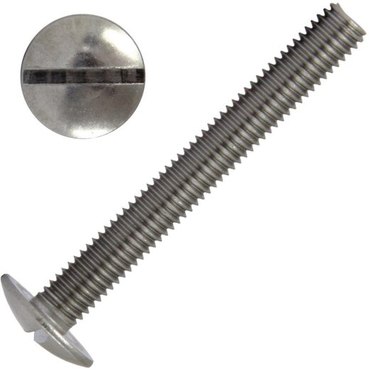 Flachrundschrauben mit großem Kopf und Schlitz Edelstahl A2 M5x8 Doppelgewindeschraube Schraubstifte Gewindestifte