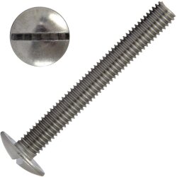 Flachrundschrauben mit großem Kopf und Schlitz...