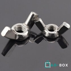 Flügelmuttern M4 amerik. Form ähnl. DIN 315 Edelstahl A2