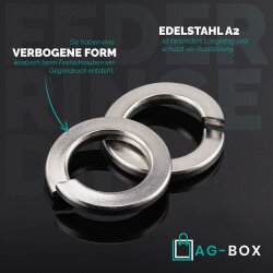 Federringe M8 DIN 127 Edelstahl A2