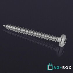 Rundkopf-Spanplattenschrauben mit verstärktem Kopf 4,5x40 Tx20 Edelstahl A2