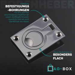 Bodenheber 44x63mm Edelstahl A4