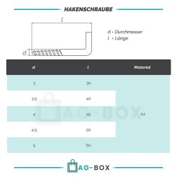 Hakenschrauben 4x45mm