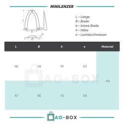 Minilenzer 45x53mm Typ B