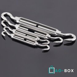 Spannschloss M5 Haken/Haken ähnl. DIN 1480 Edelstahl A4