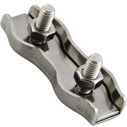 Duplex Drahtseilklemme 6 mm aus Edelstahl A4