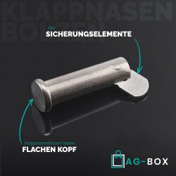 Klappbolzen 6x20mm Edelstahl A2