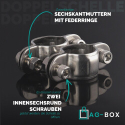 Doppelschelle Doppelt 25mm