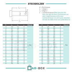 Steckbolzen 11x29mm Edelstahl A4