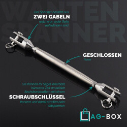 Wantenspanner Gabel-Gabel M5