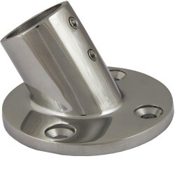 Relingfuss 60°  Rund 25mm