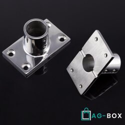 Relingfuss 90°  Edelstahl A4 25mm