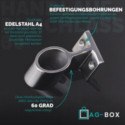 Handlaufdurchlass 60°  22mm