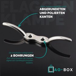 Flaggenklampe 50mm Edelstahl A2