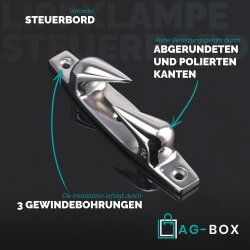 Lippklampe 150mm Steuerbord