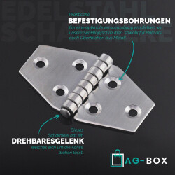 Scharniere 40mm Edelstahl A2