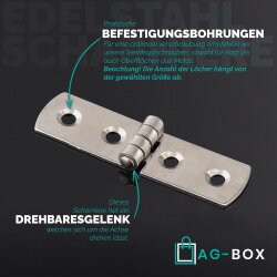 Scharniere 40mm Edelstahl A2