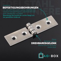Scharniere 40mm Edelstahl A2
